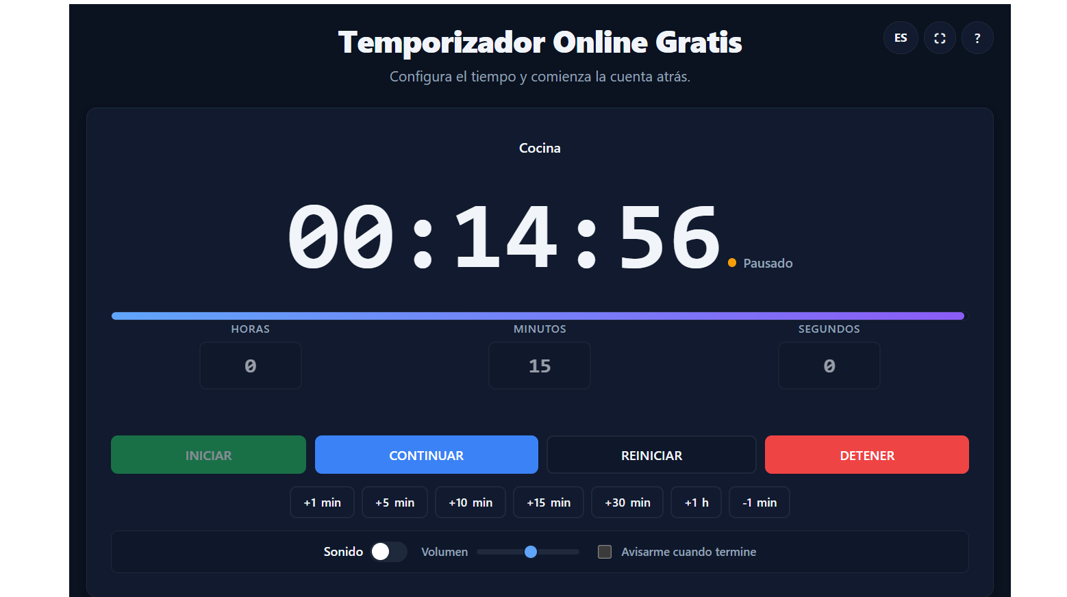 Temporizador en línea