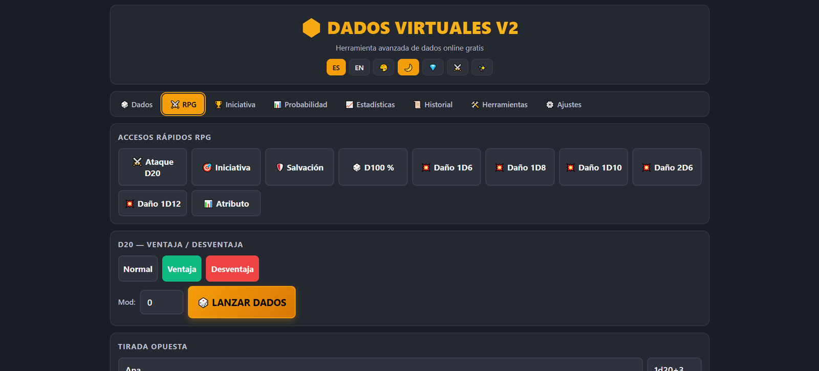 Dados Virtuales V2